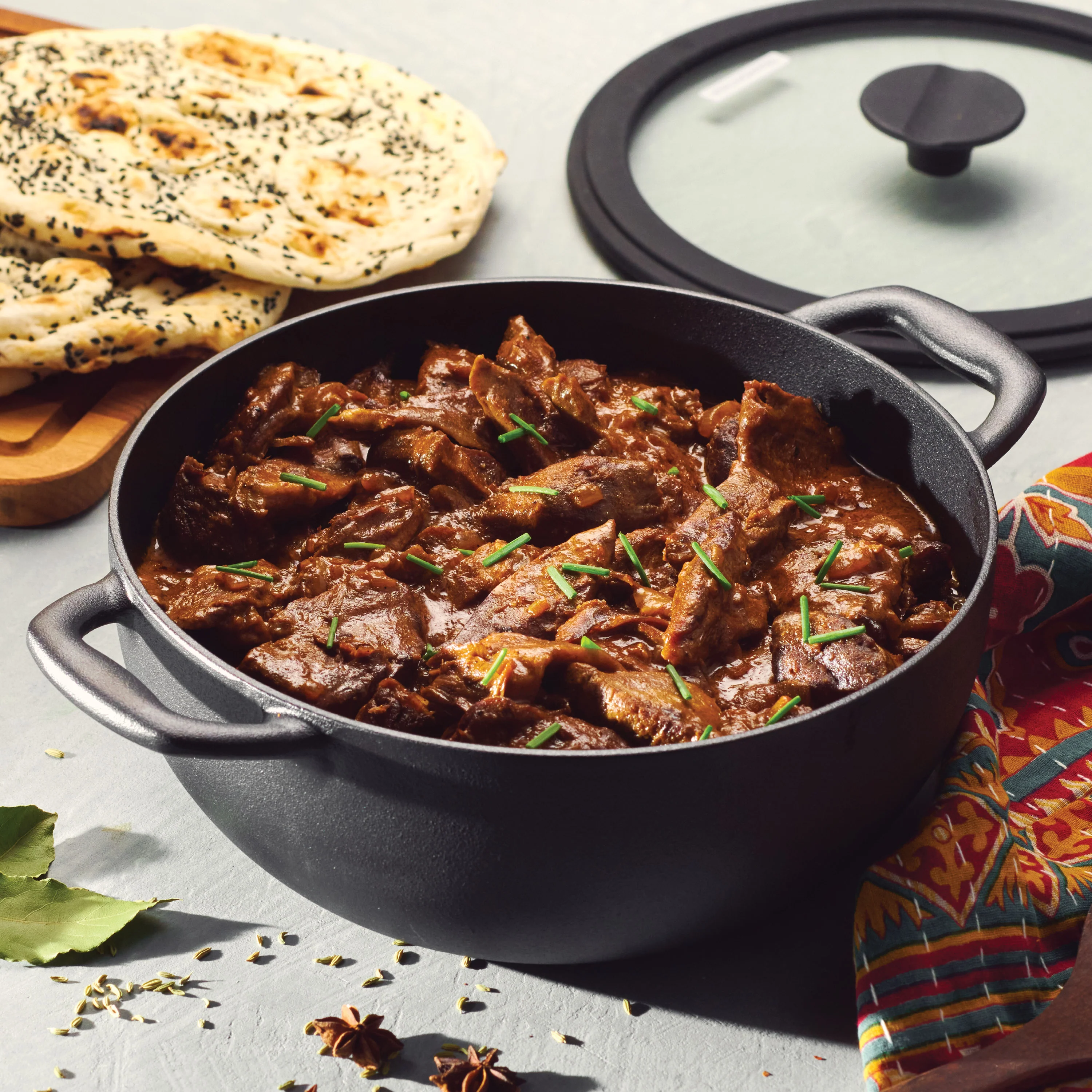 Utsava Pre-Seasoned Cast Iron Kadai with Lid - Image 8