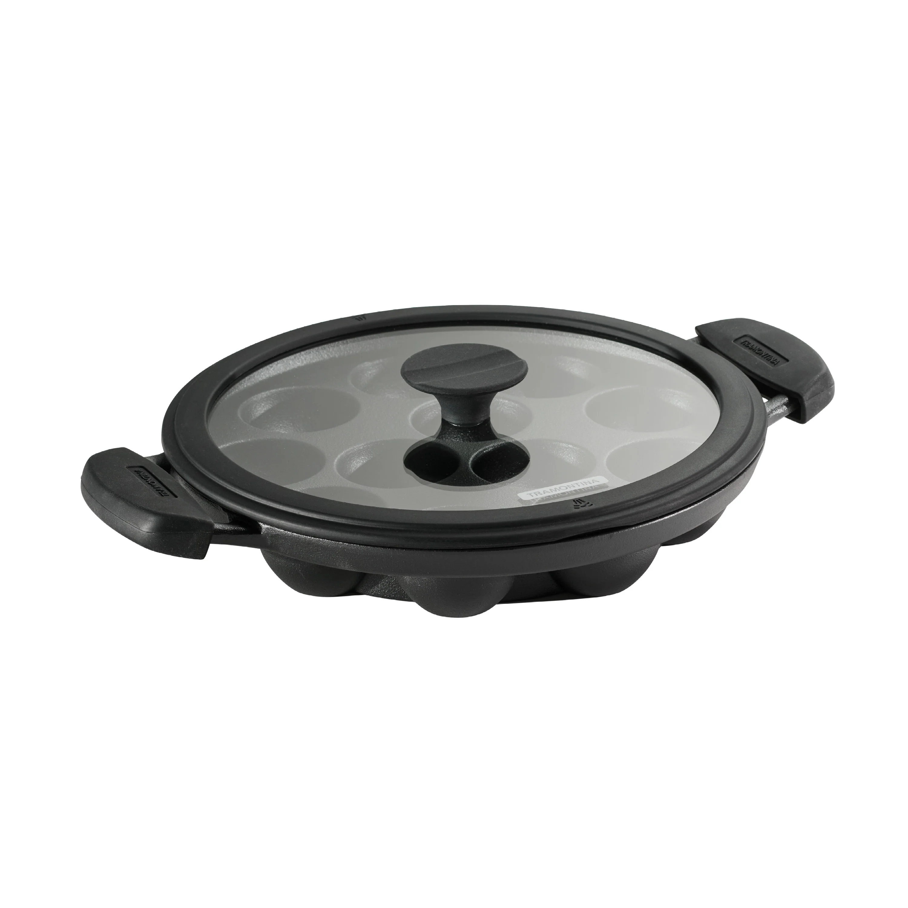 Utsava Pre-Seasoned Cast Iron Paniyarrakal with Lid - Image 5