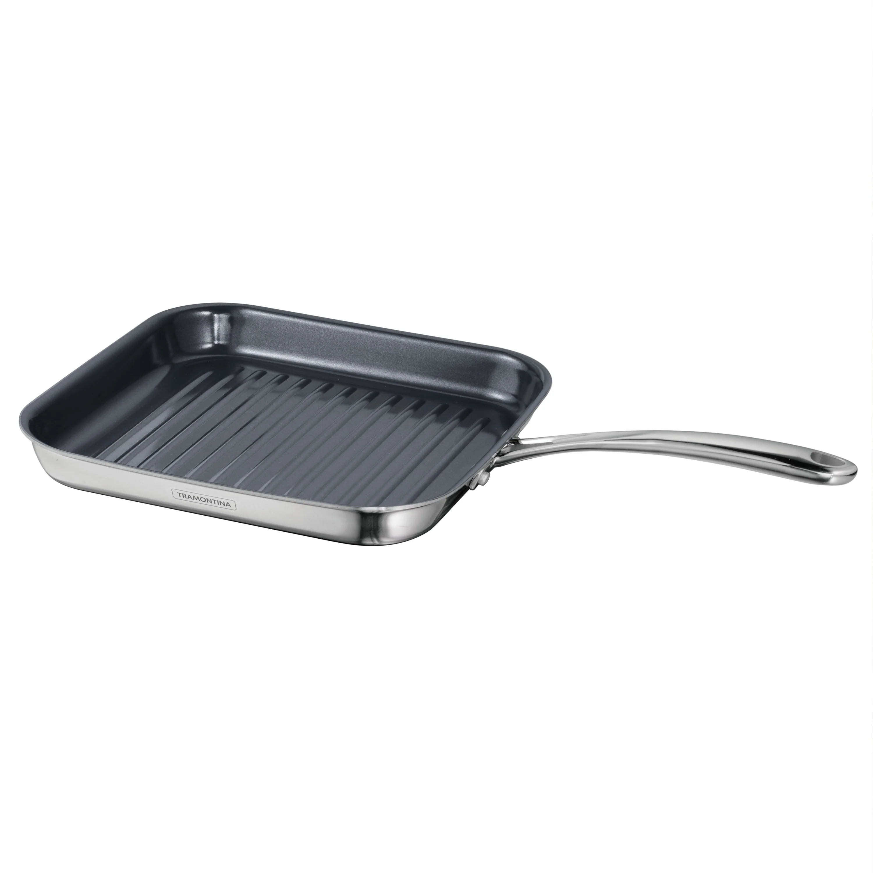 Utsava Tri-Ply Clad 10-Inch Grill Pan with Ceramic Interior - Image 3