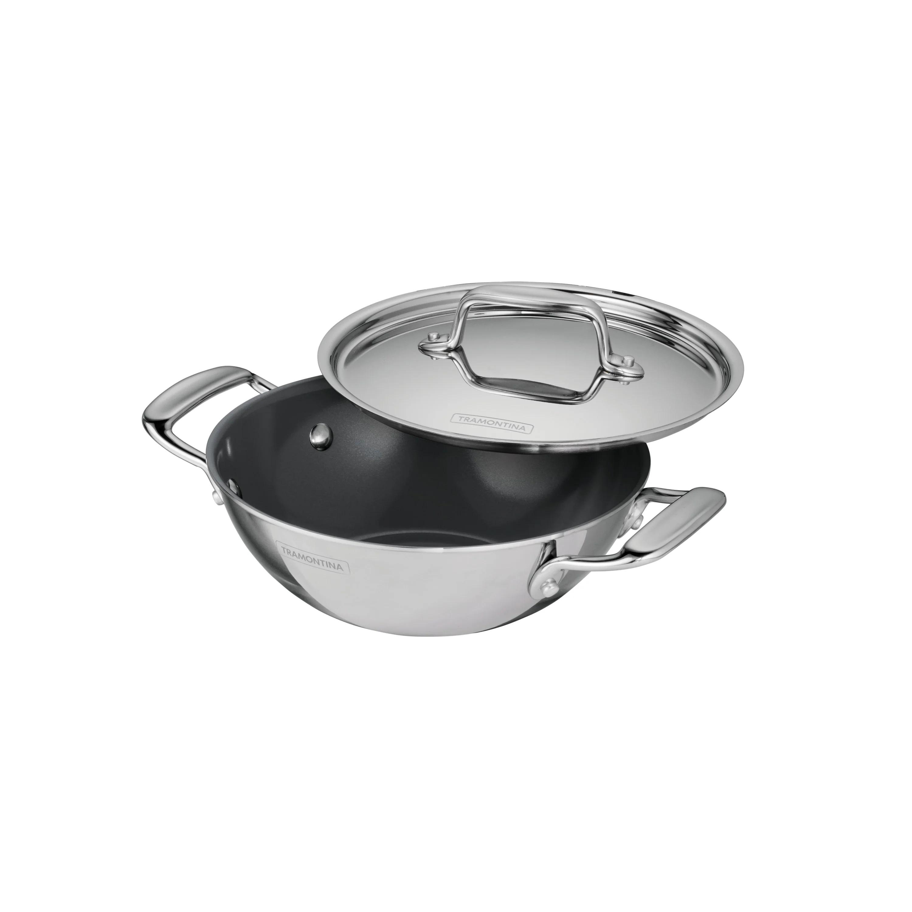 Utsava Tri-Ply Clad Covered Kadai with Ceramic Interior - Image 12