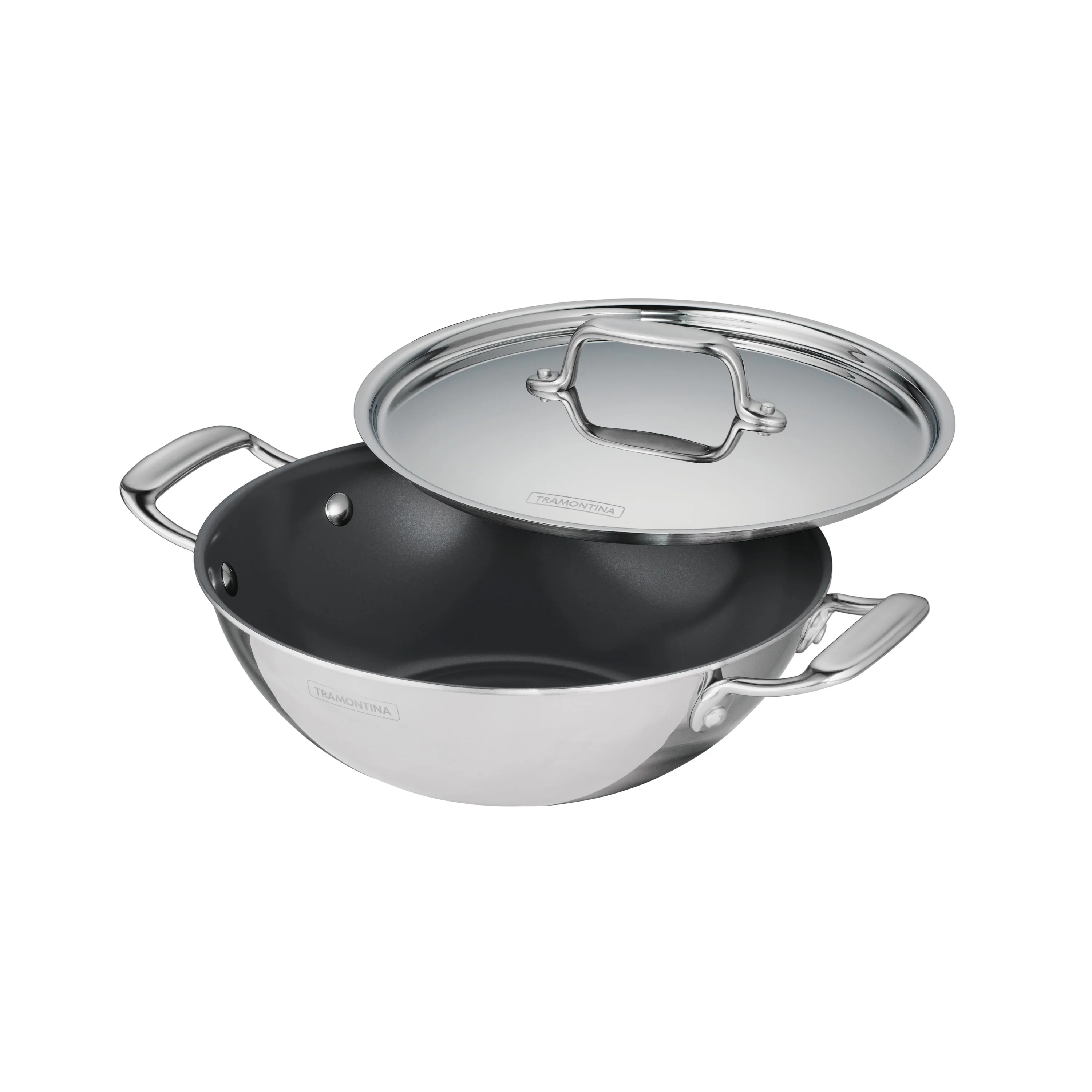 Utsava Tri-Ply Clad Covered Kadai with Ceramic Interior - Image 15