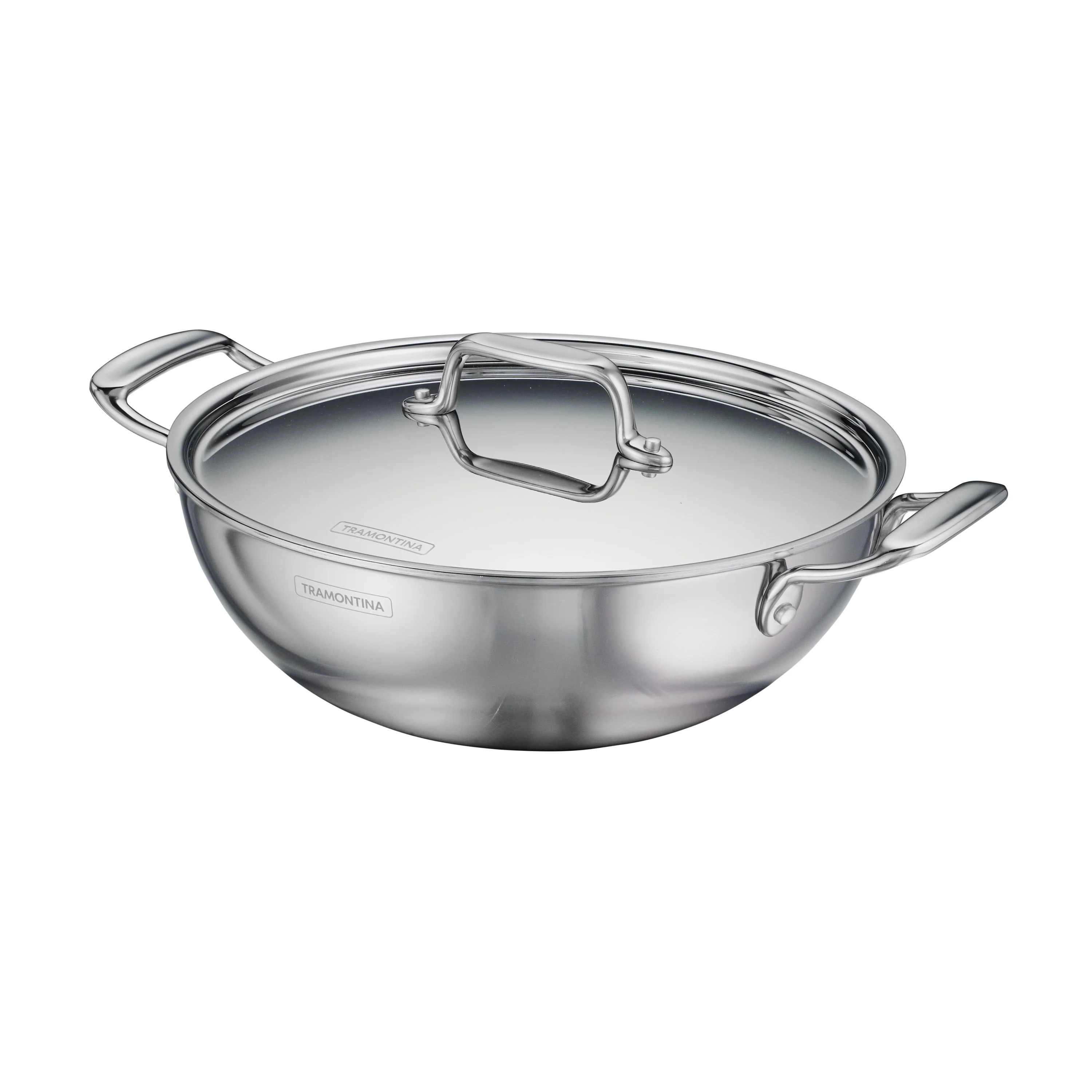 Utsava Tri-Ply Clad Covered Kadai with Ceramic Interior - Image 3