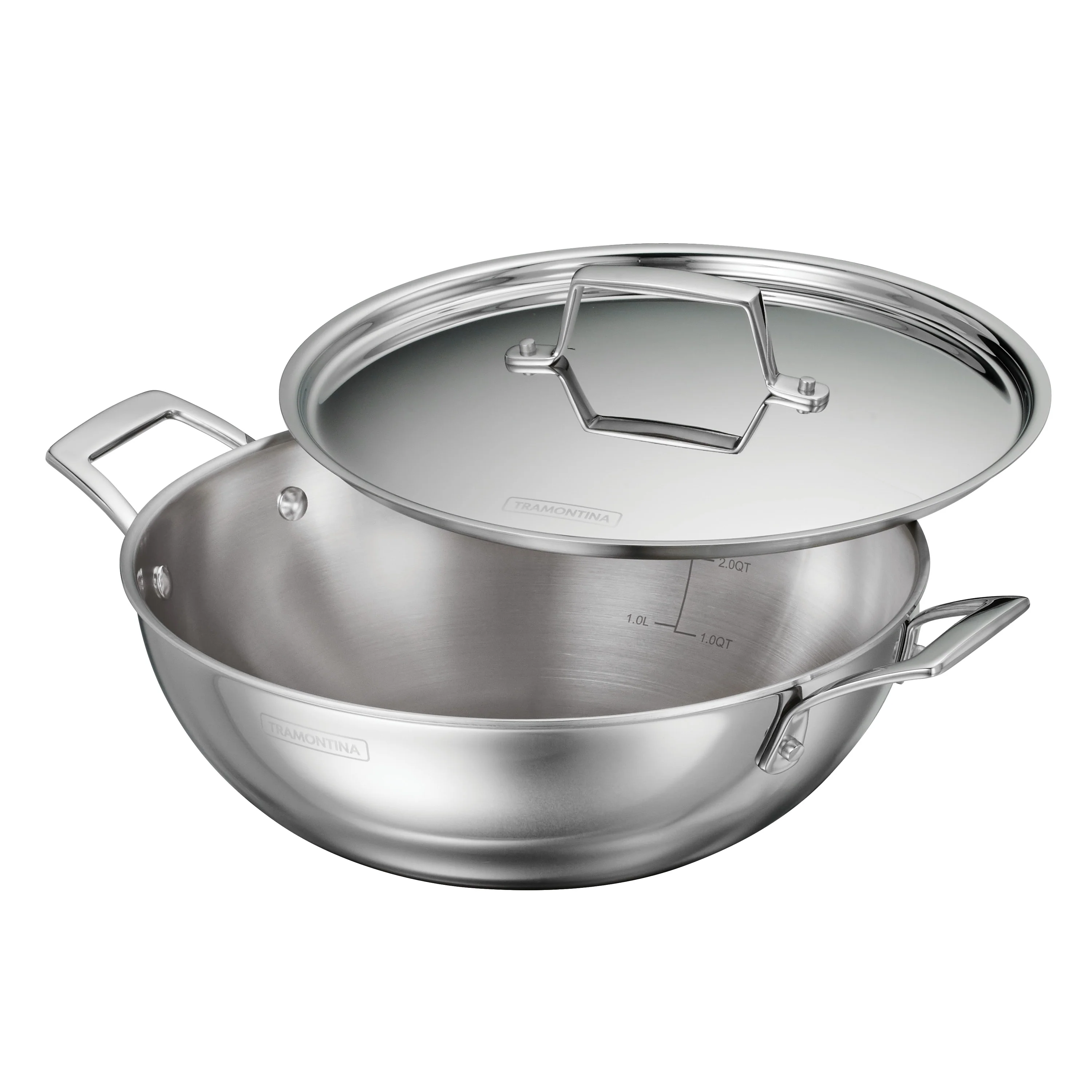 Utsava Tri-Ply Clad Stainless Steel Covered Kadai - Image 11