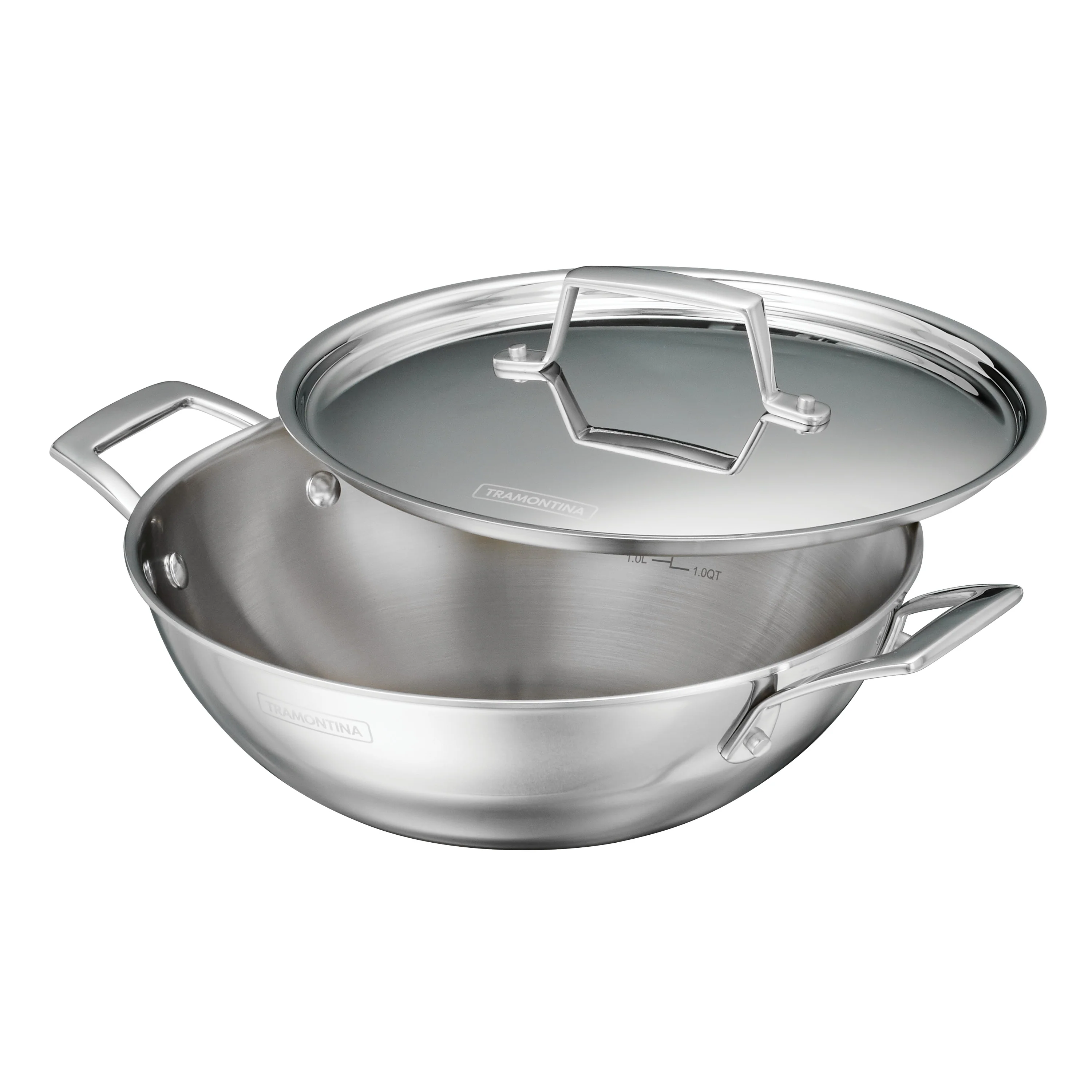 Utsava Tri-Ply Clad Stainless Steel Covered Kadai - Image 15