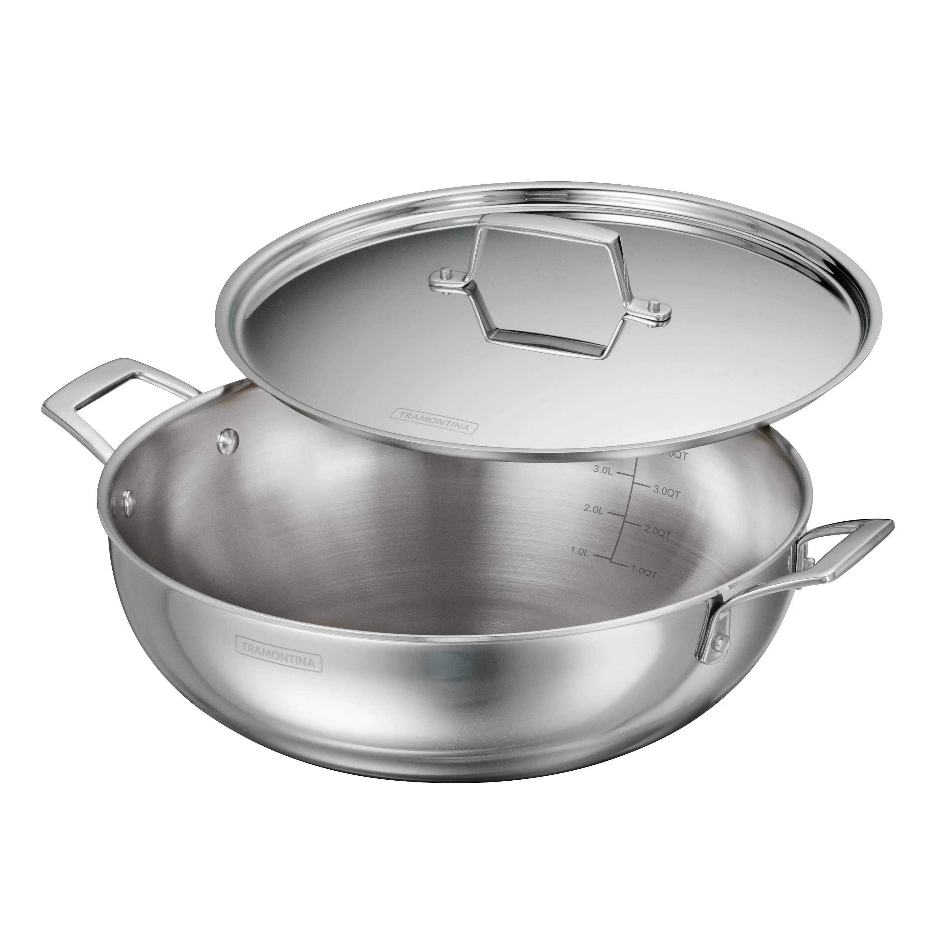 Utsava Tri-Ply Clad Stainless Steel Covered Kadai - Image 21