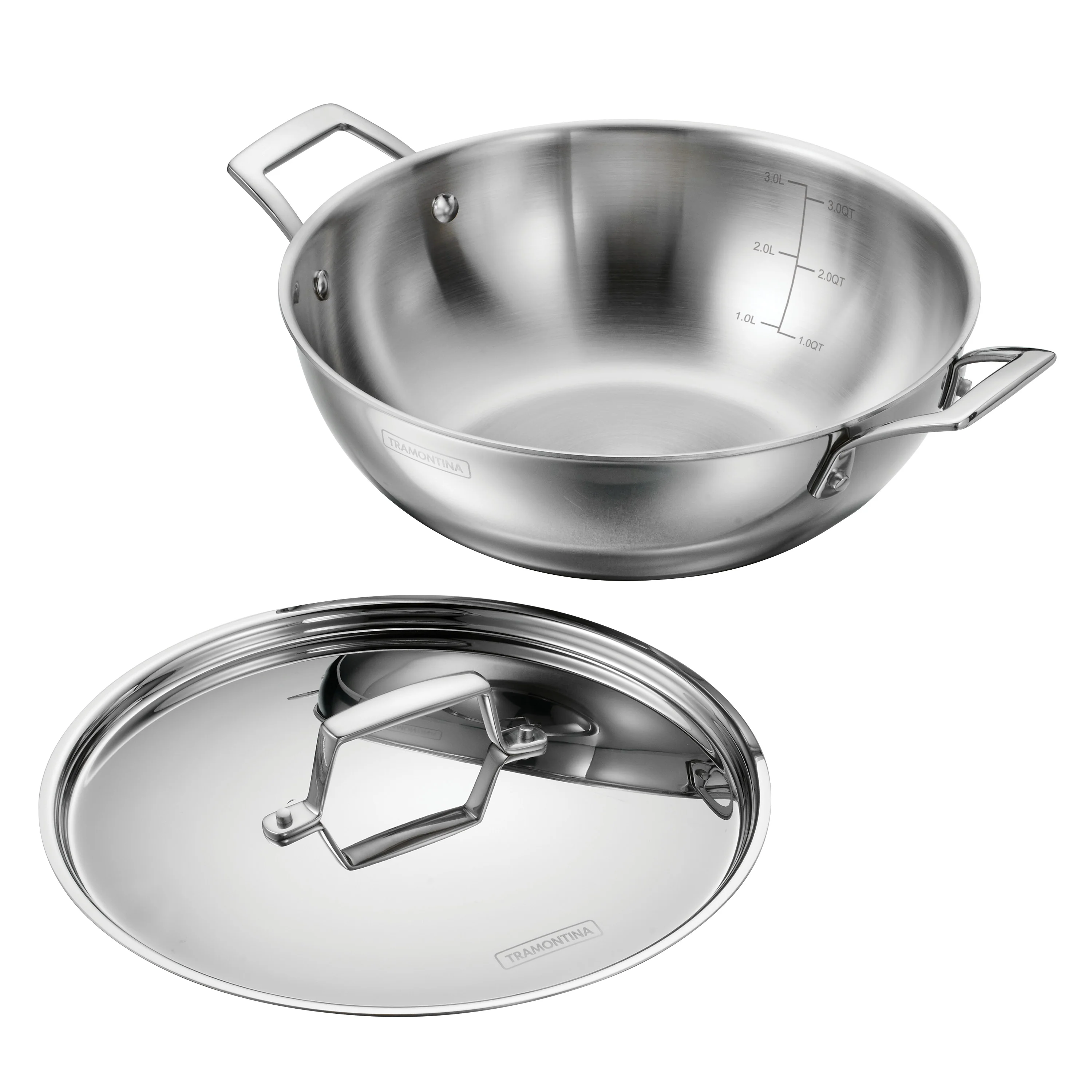 Utsava Tri-Ply Clad Stainless Steel Covered Kadai - Image 7